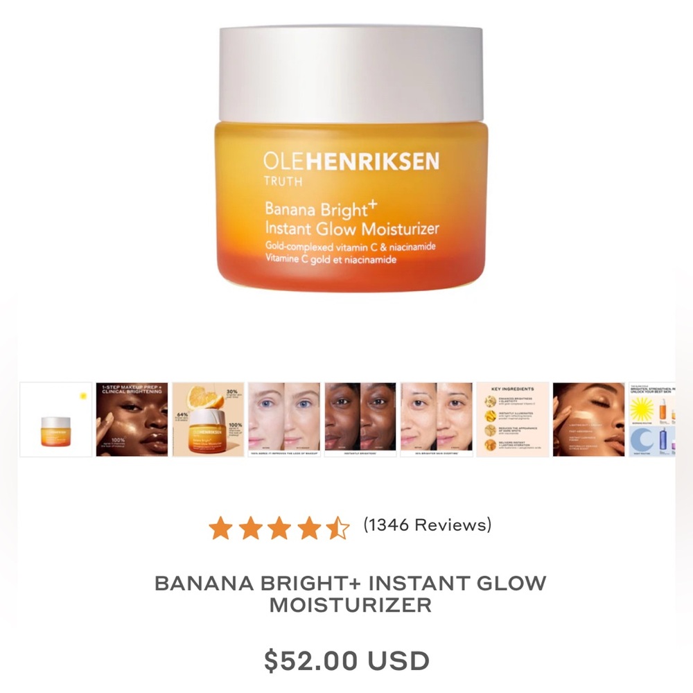 Ole Henriksen Banana Bright+ Instant Glow Moisturizer - Picture 13 of 16
